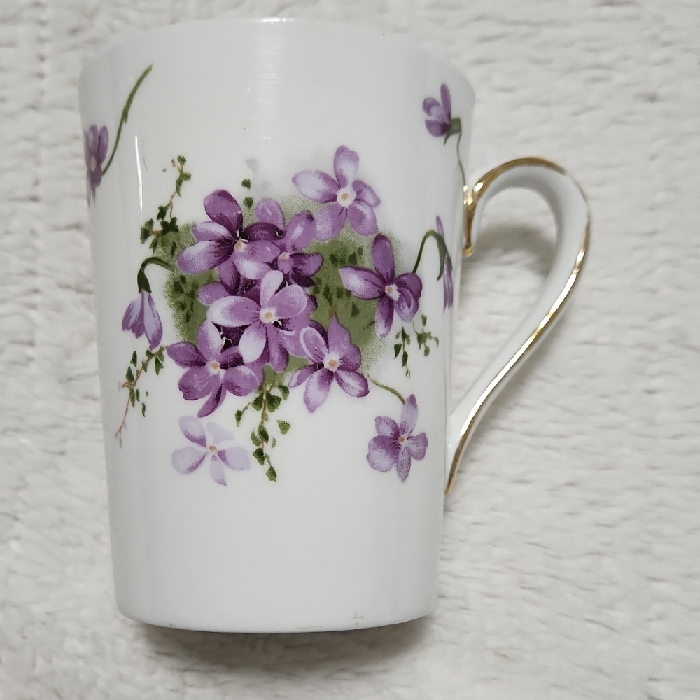 Spode Victorian Violets Cup Made In England Coutryside Hammersly